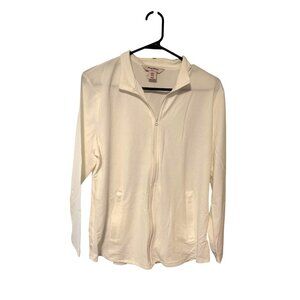 Tommy Bahama Golf Womens Size XL White Full Zip Jacket Coat Lightweight Sport At